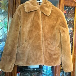 faux fur coat,size S